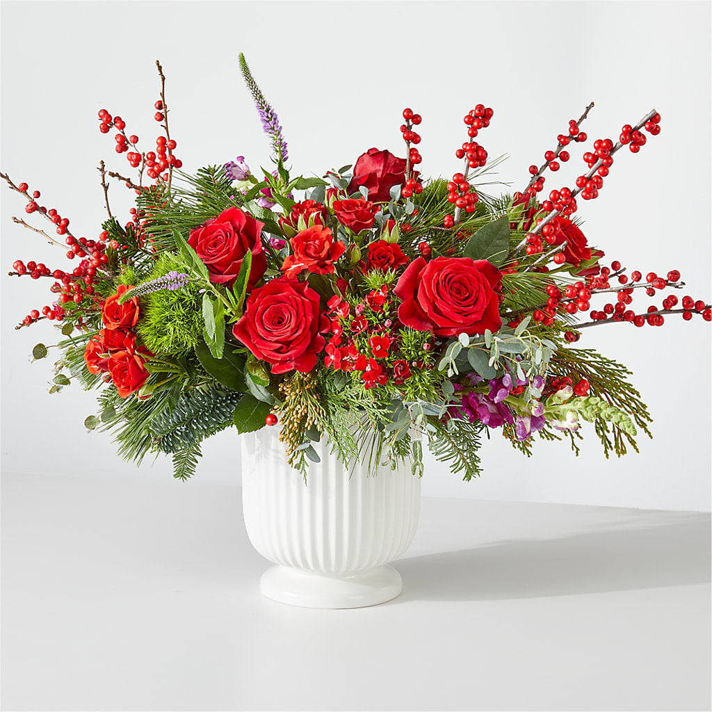Big Red Bow Bouquet – LARRY'S FLORIST, Cliffside Park NJ