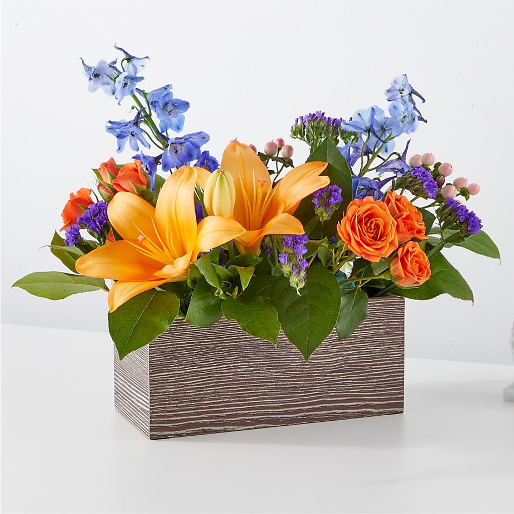 Radiant Citrus Box Bouquet – LARRY'S FLORIST, Cliffside Park NJ