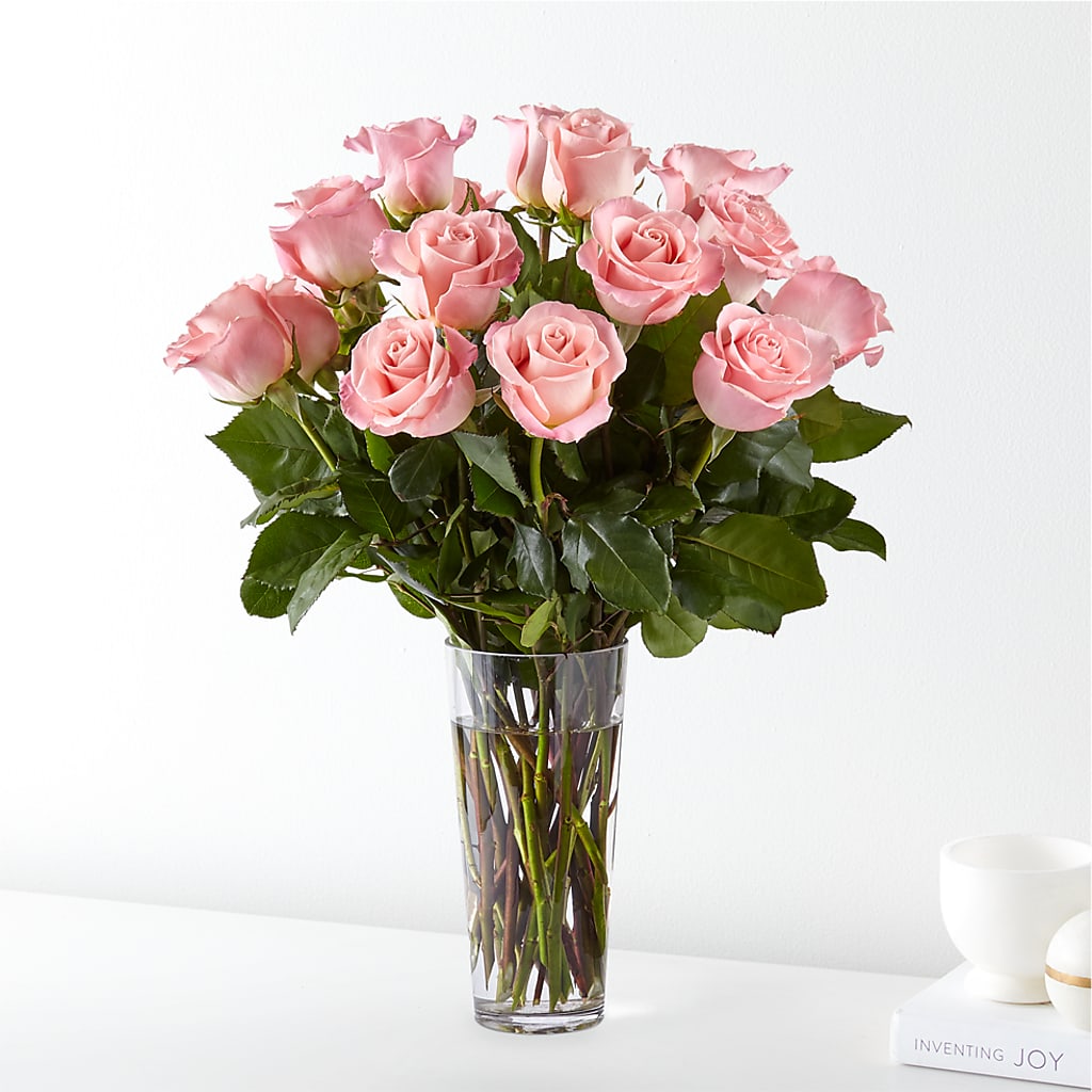 Long Stem Pink Rose Bouquet – LARRY'S FLORIST, Cliffside Park NJ
