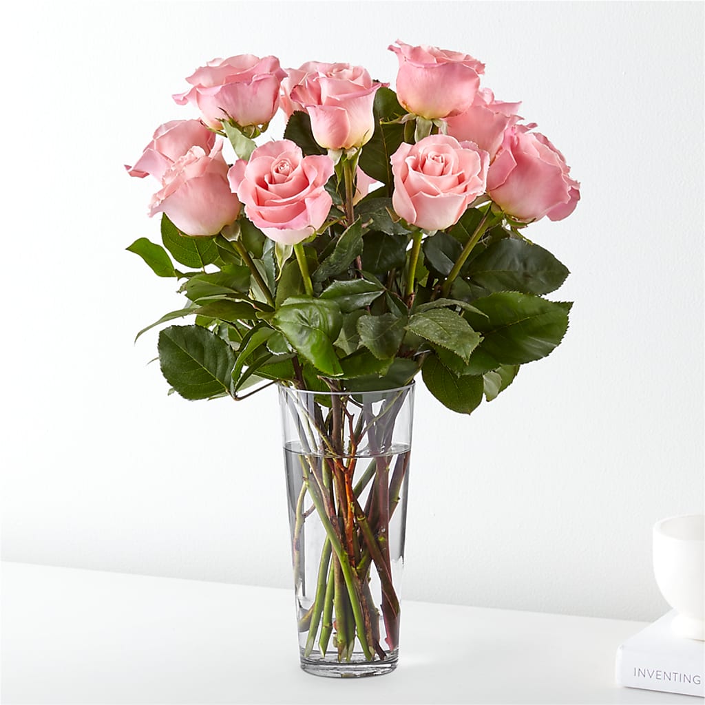 Long Stem Pink Rose Bouquet – LARRY'S FLORIST, Cliffside Park NJ