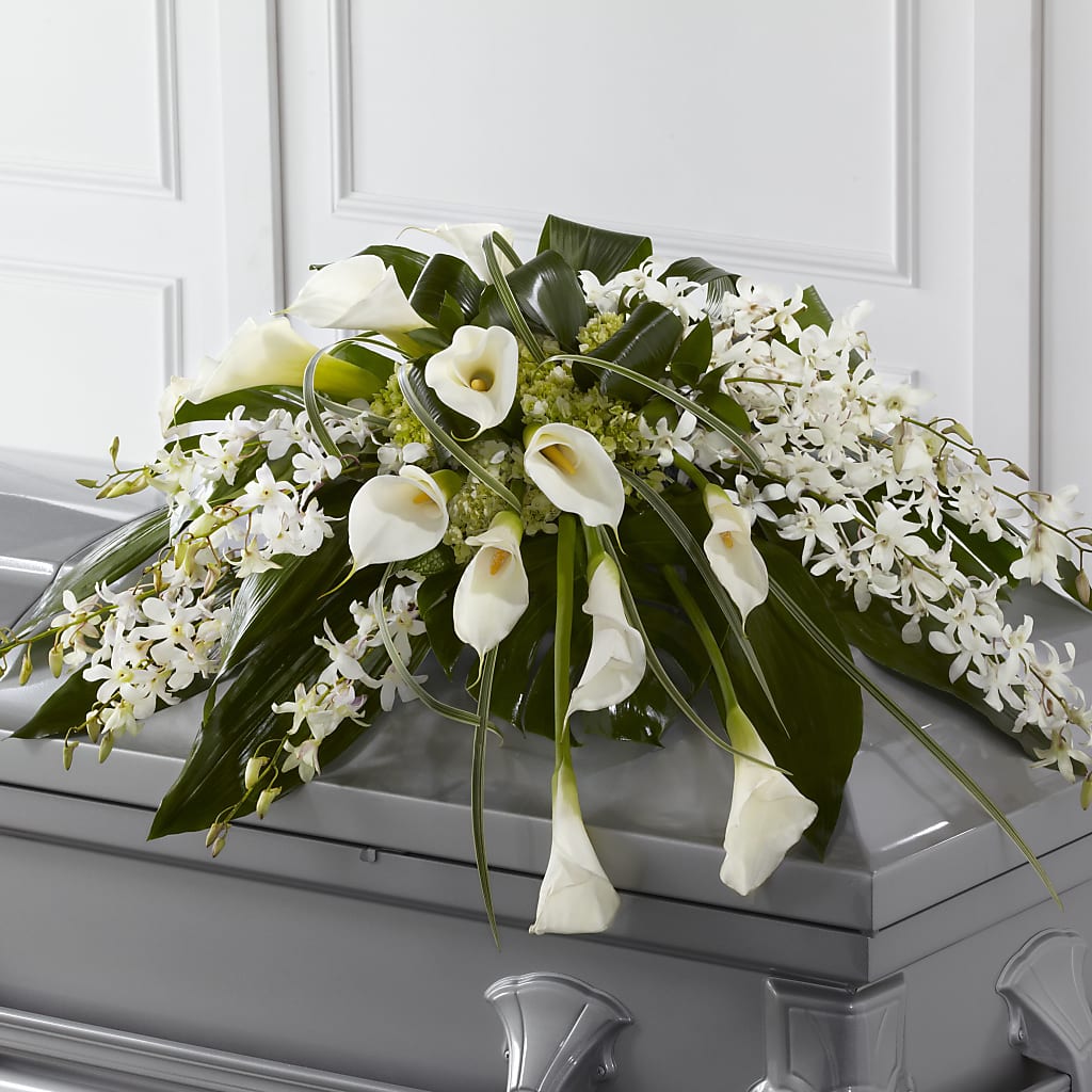 Angel Wings Casket Spray – LARRY'S FLORIST, Cliffside Park NJ