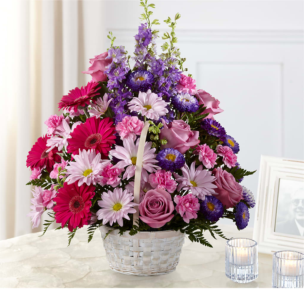 Pastel Peace Basket – LARRY'S FLORIST, Cliffside Park NJ