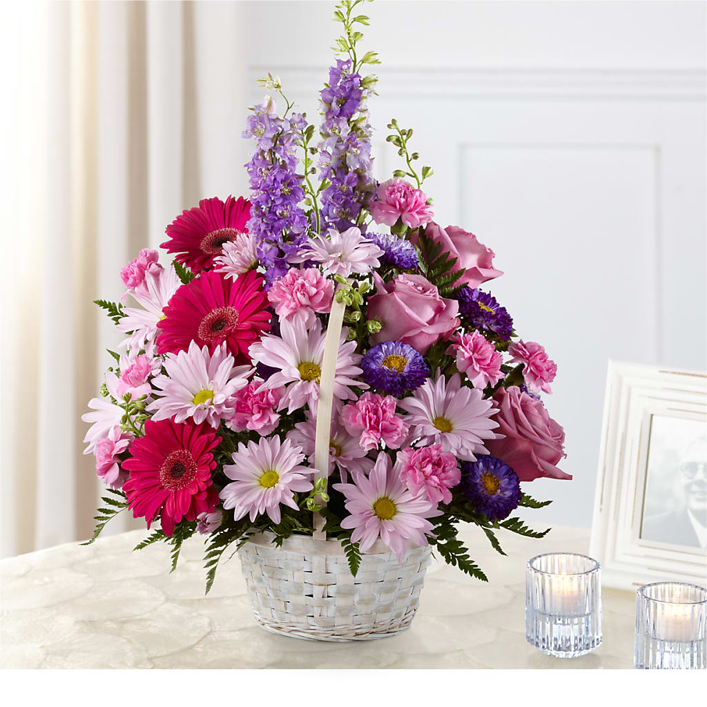Pastel Peace Basket – LARRY'S FLORIST, Cliffside Park NJ