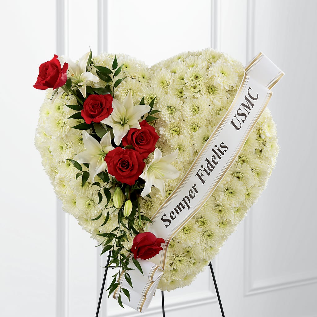 Heartfelt Hero Standing Heart – LARRY'S FLORIST, Cliffside Park NJ