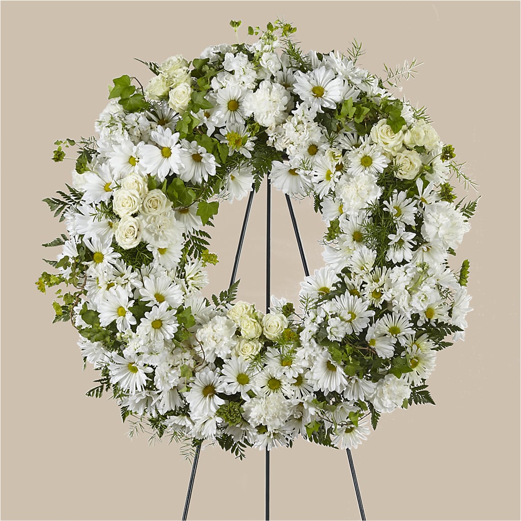 Faithful Wishes Wreath – LARRY'S FLORIST, Cliffside Park NJ