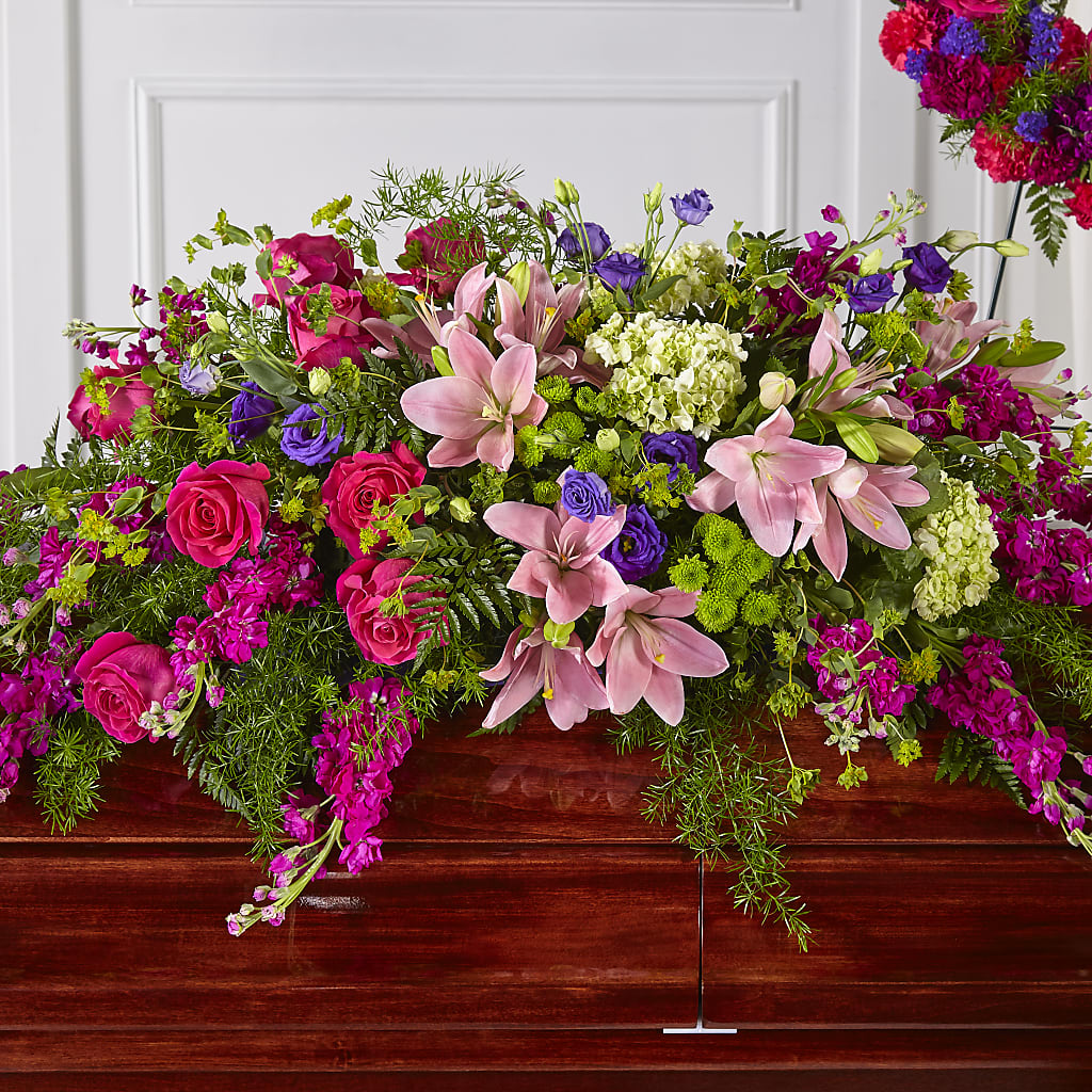 Radiant Tribute Casket Spray – LARRY'S FLORIST, Cliffside Park NJ