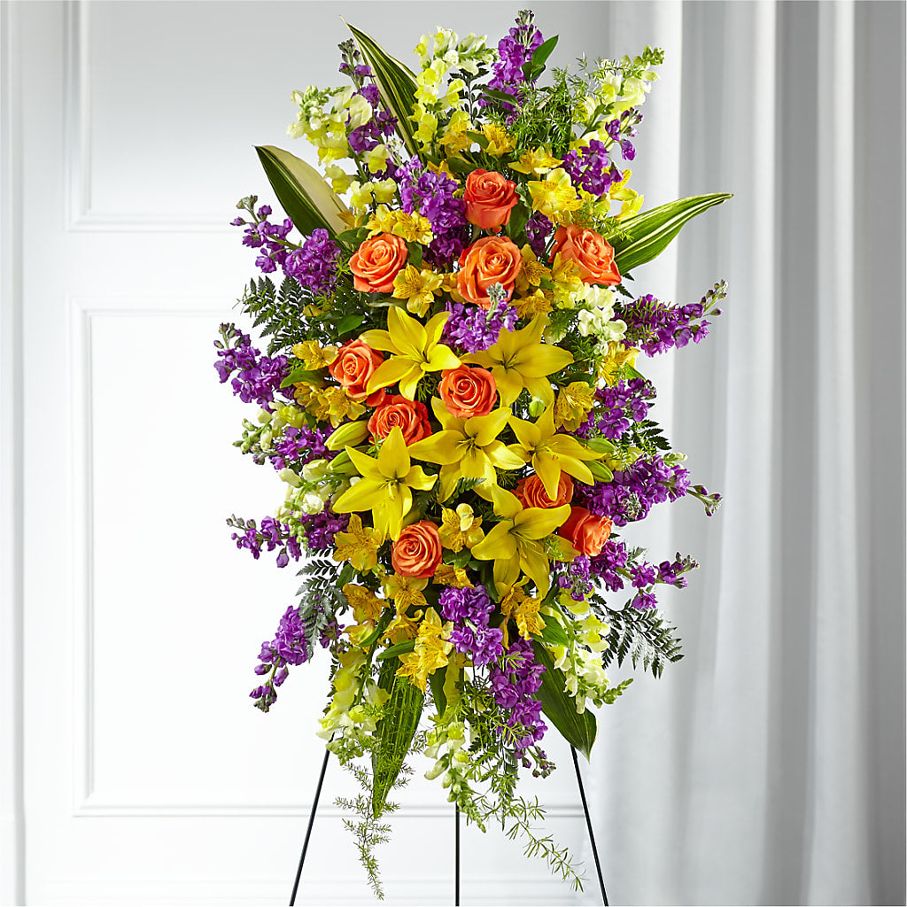 Thoughtful Prayers Standing Spray – LARRY'S FLORIST, Cliffside Park NJ