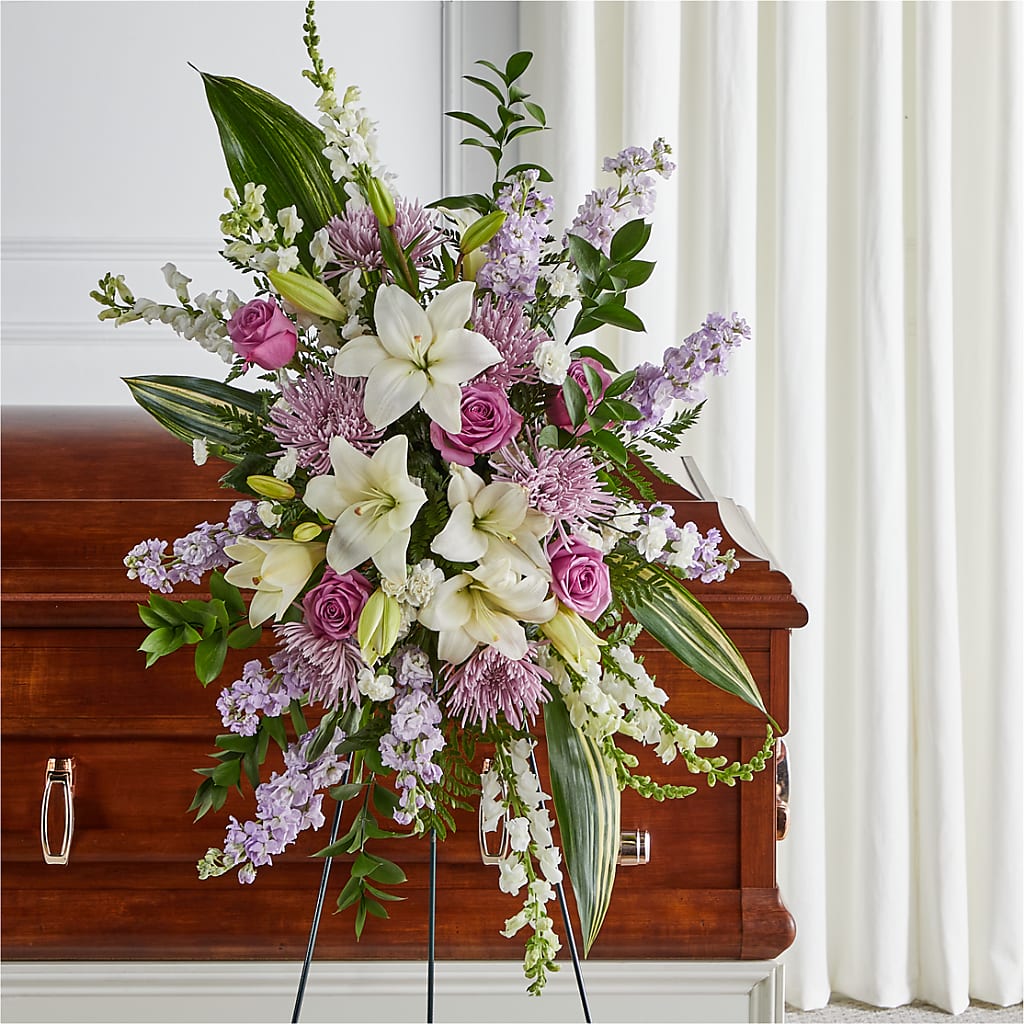 Grateful Hearts Standing Spray – LARRY'S FLORIST, Cliffside Park NJ