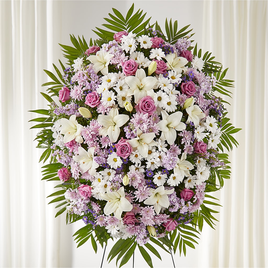 Surrounded by Love Standing Spray – LARRY'S FLORIST, Cliffside Park NJ