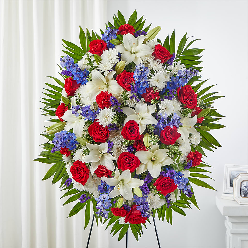 Cherished Service Standing Spray – LARRY'S FLORIST, Cliffside Park NJ