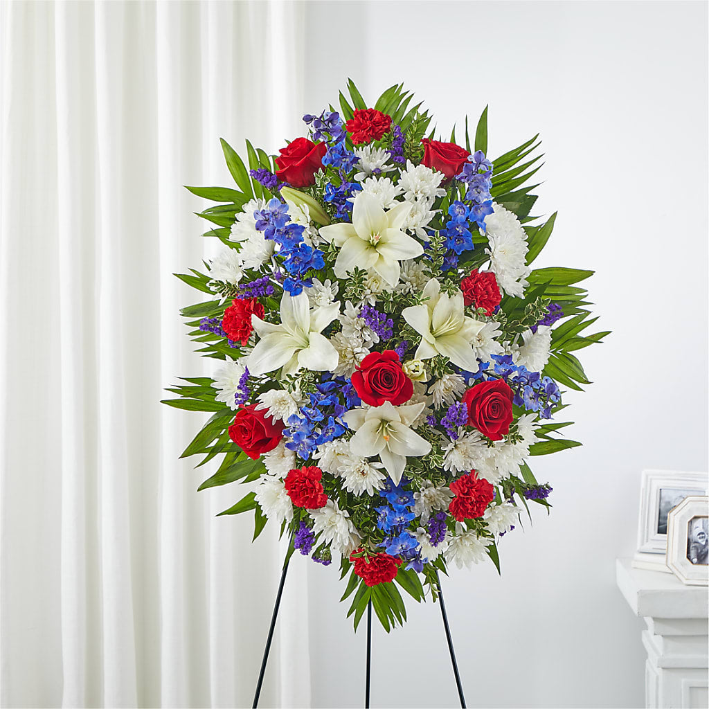 Cherished Service Standing Spray – LARRY'S FLORIST, Cliffside Park NJ
