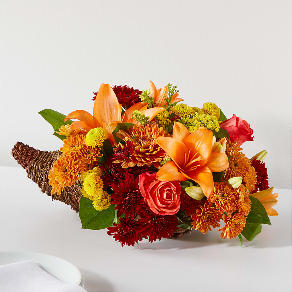 Bouquet of Blessings Cornucopia – LARRY'S FLORIST, Cliffside Park NJ