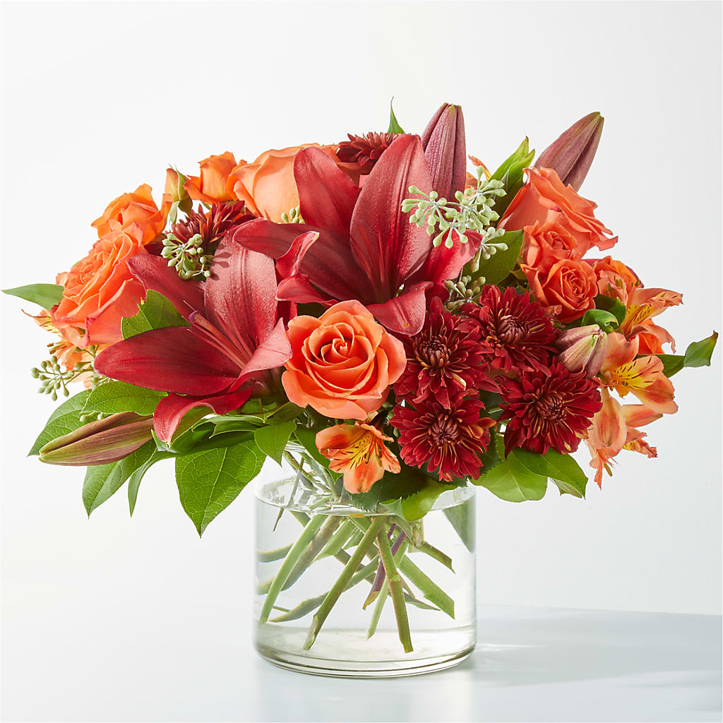 Crimson Leaves Bouquet – LARRY'S FLORIST, Cliffside Park NJ