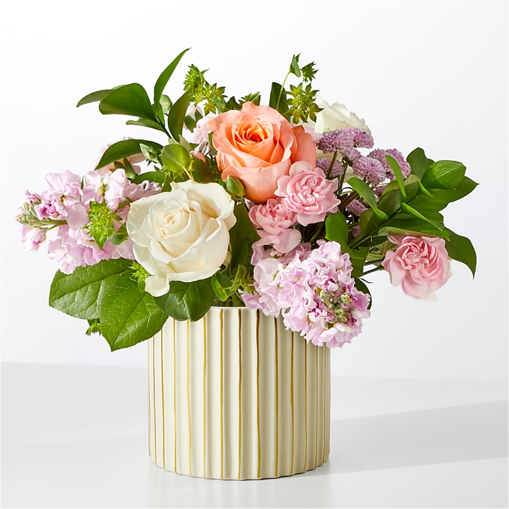French Market Bouquet with Ivory Vase – LARRY'S FLORIST, Cliffside Park NJ