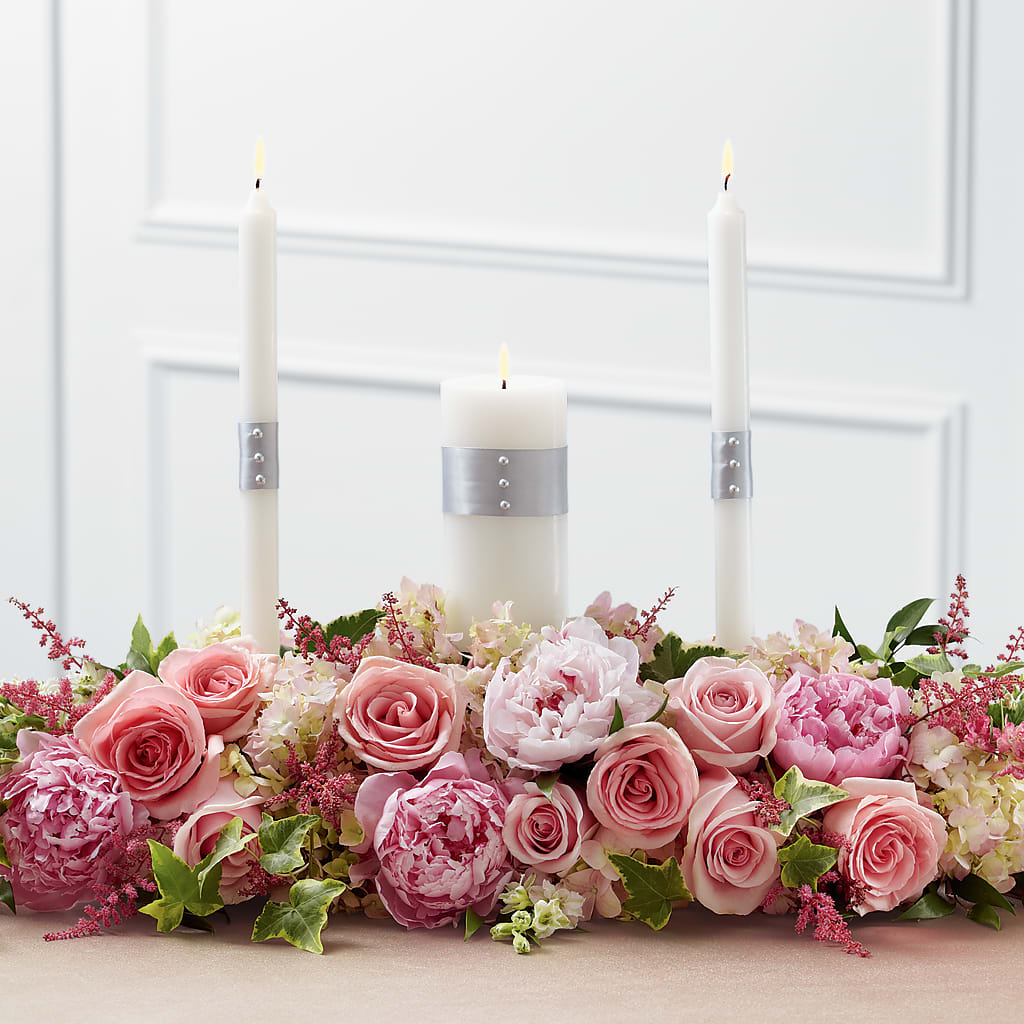 Worldwide Romance Unity Candle Arrangement – LARRY'S FLORIST, Cliffside Park NJ