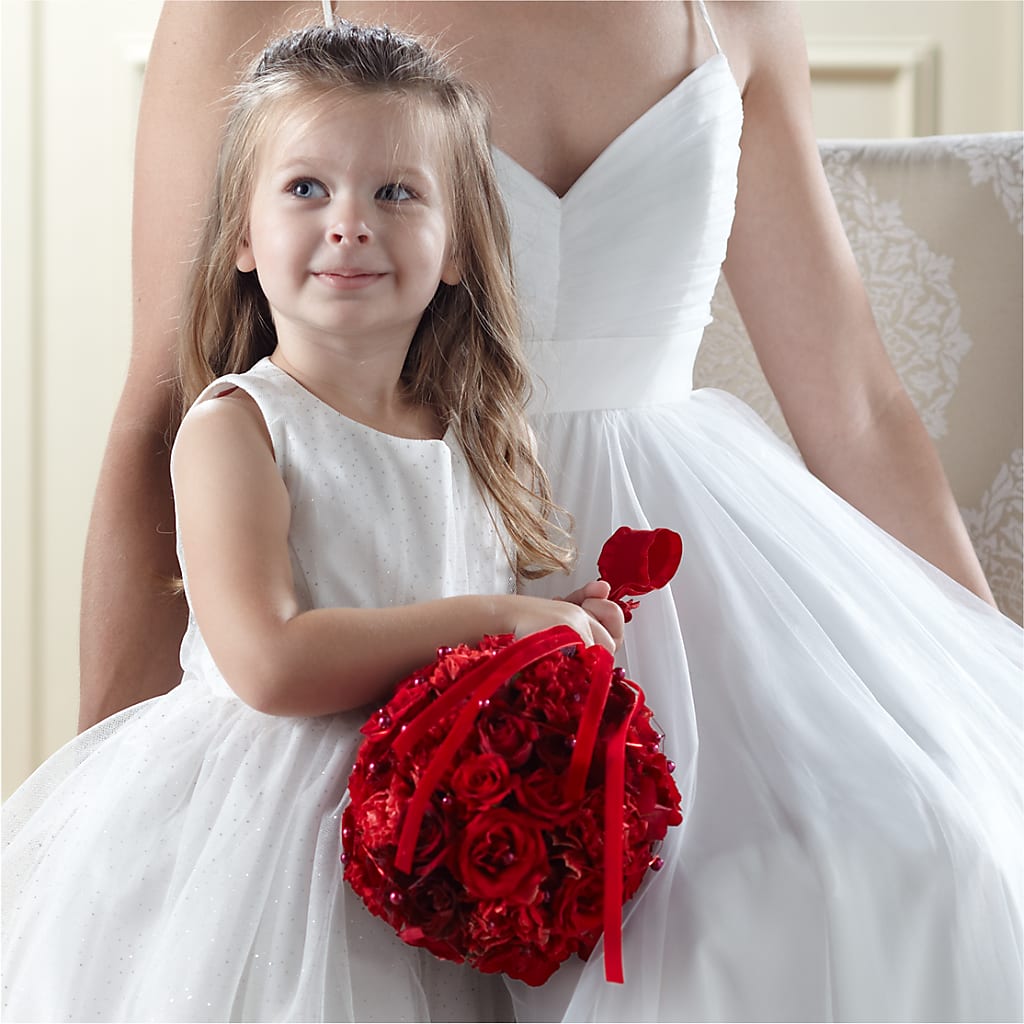 Pure at Heart Flower Girl Arrangement – LARRY'S FLORIST, Cliffside Park NJ