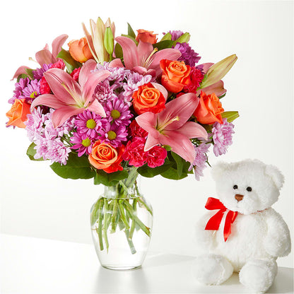 One and Only Bouquet and Bear Bundle – LARRY'S FLORIST, Cliffside Park NJ