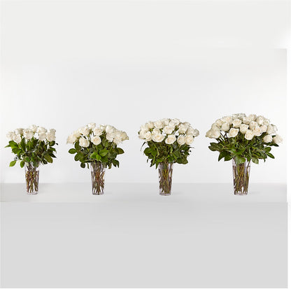 Long Stem White Rose Bouquet – LARRY'S FLORIST, Cliffside Park NJ