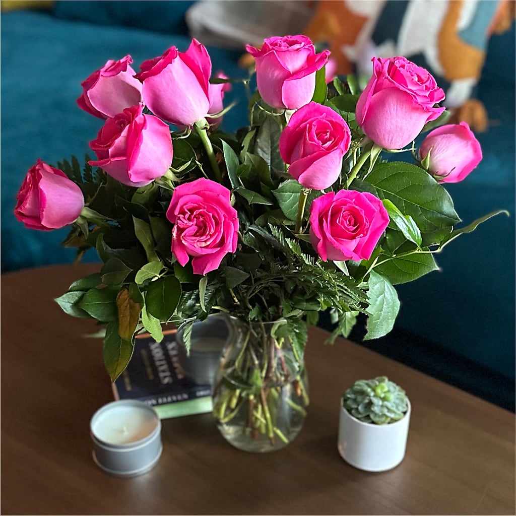 Long Stem Pink Rose Bouquet – LARRY'S FLORIST, Cliffside Park NJ