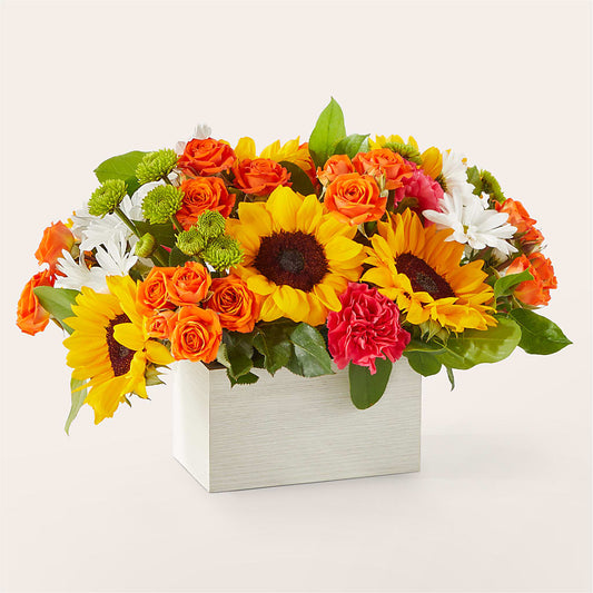 Sun-drenched Blooms Box Bouquet – LARRY'S FLORIST, Cliffside Park NJ
