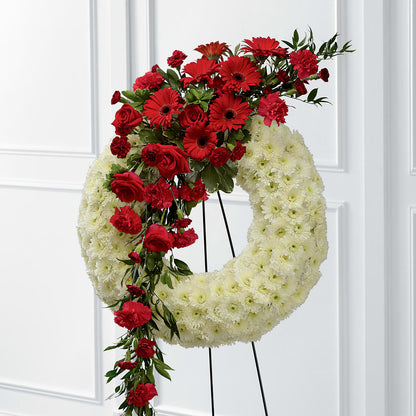 Graceful Tribute Wreath – LARRY'S FLORIST, Cliffside Park NJ