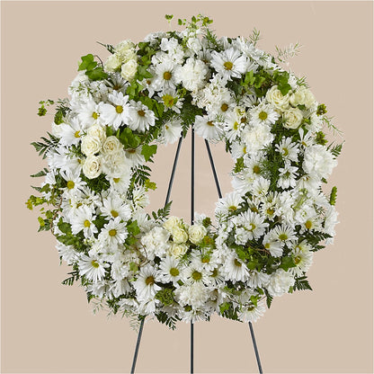 Faithful Wishes Wreath – LARRY'S FLORIST, Cliffside Park NJ