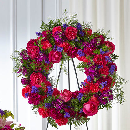 Calming Colors Wreath – LARRY'S FLORIST, Cliffside Park NJ