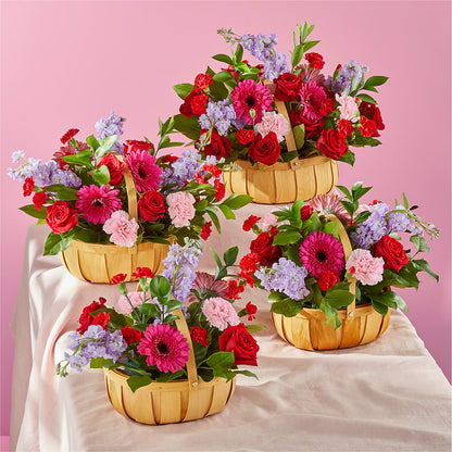 Pink Picnic Basket – LARRY'S FLORIST, Cliffside Park NJ