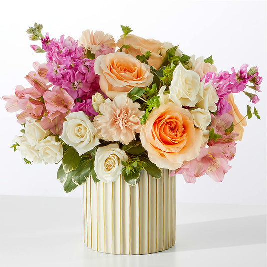 Paradise Bouquet with Ivory Vase – LARRY'S FLORIST, Cliffside Park NJ