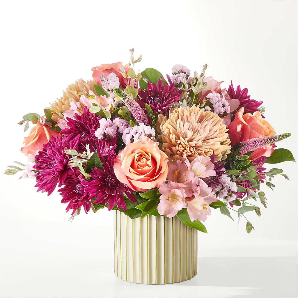 Berry Cobbler Bouquet with Ivory Vase – LARRY'S FLORIST, Cliffside Park NJ