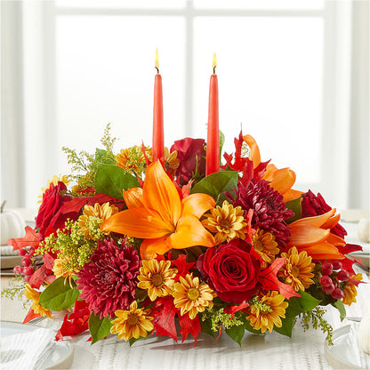 Autumn's Embrace Centerpiece – LARRY'S FLORIST, Cliffside Park NJ
