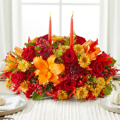 Autumn's Embrace Centerpiece – LARRY'S FLORIST, Cliffside Park NJ