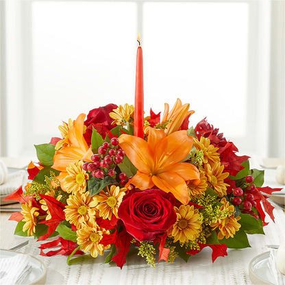 Autumn's Embrace Centerpiece – LARRY'S FLORIST, Cliffside Park NJ