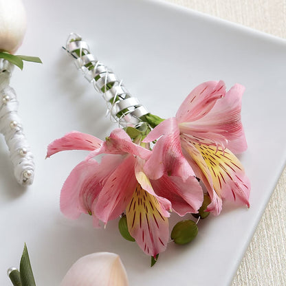 Pink Peruvian Lily Boutonniere – LARRY'S FLORIST, Cliffside Park NJ