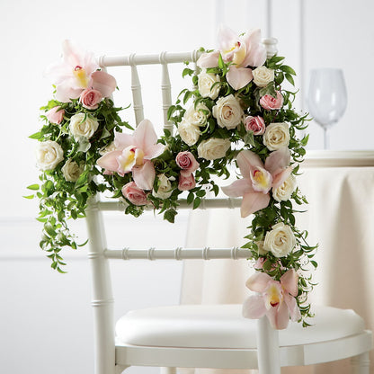 Orchid Rose Chair Décor – LARRY'S FLORIST, Cliffside Park NJ